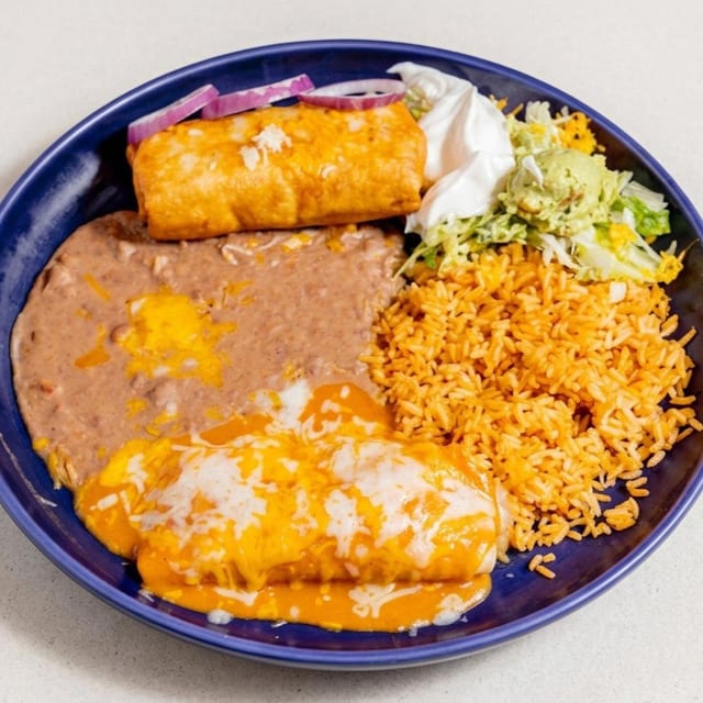 Chimichanga and Enchilada Combo.