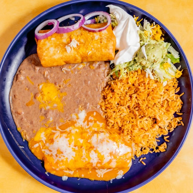 Chimichanga and Enchilada Combo.