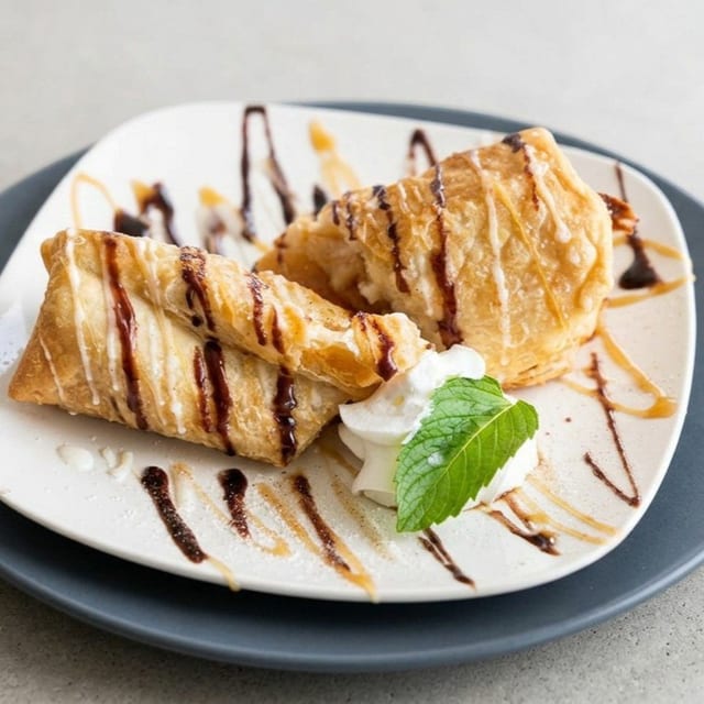 Deep-Fried Vanilla New York Cheesecake.