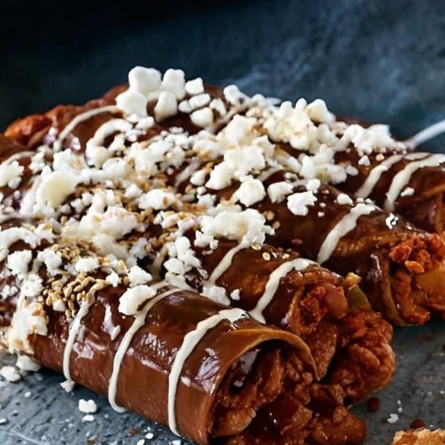 Enchiladas De Mole.